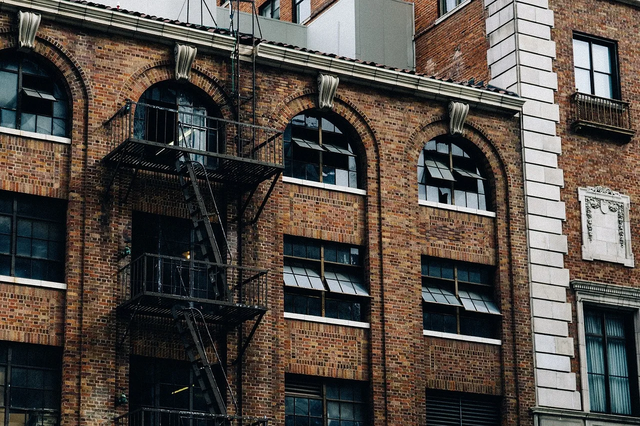 building, fire escape, staircase, escape, emergency, safety, urban, wall, ladder, exterior, old, brick, residential, house, apartment, bricks, architecture, city, brown fire, brown emergency, brown safety, fire escape, fire escape, fire escape, fire escape, fire escape